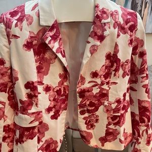 Pink floral blazer
